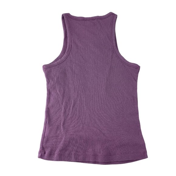 Ultra Flirt Purple Sleeveless Washed Ribbed  Tank Top Women's Sz. S - Picture 6 of 7